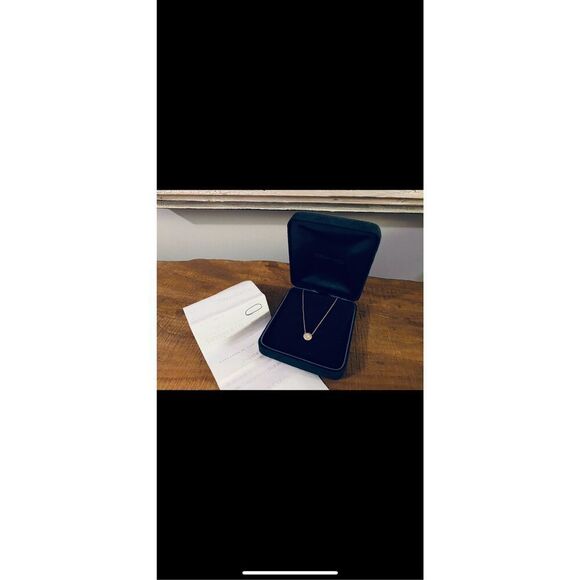 18k rose gold Tiffany soleste pendant .30ct 16in chain - Picture 10 of 11